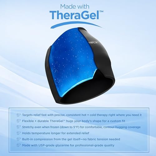Side profile of TheraICE gel ice pack head wrap