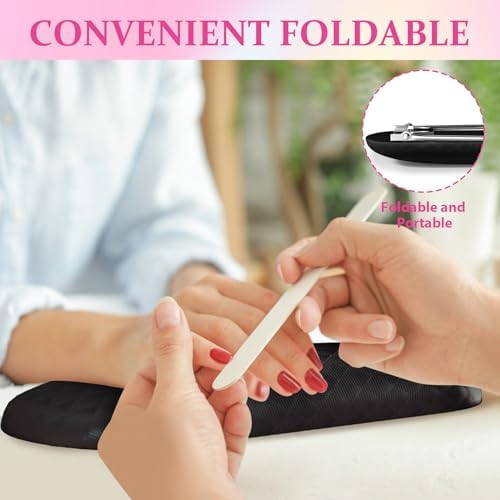 Side view of Aoraem nail arm rest with non-slip sleeve detail