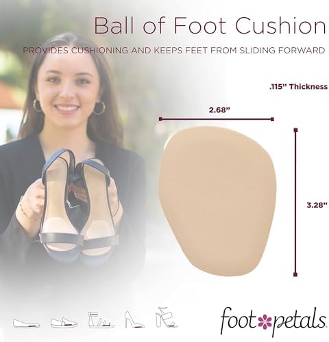 Three pair pack of khaki foot cushions for shock absorption.