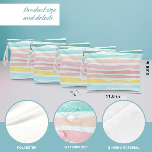 Fokongna rainbow pattern travel organizer set open view