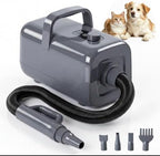 Dumos dog hair dryer showing temperature control settings