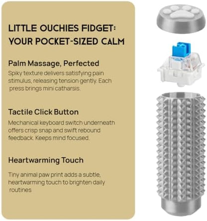 JHBEEY pocket mini fidget tools for adults demonstrating palm pain stimulation spikes close up