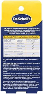 Clinical strength Dr. Scholl's foot care product for moisturizing and brightening damaged nails.