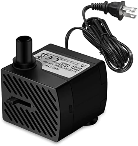 Domica small fountain pump showing adjustable flow switch