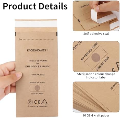 BuduProfi kraft paper sterilization bags for nail tools