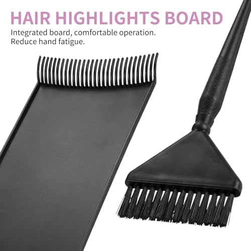 Side profile of hair coloring paddle showing ergonomic design
