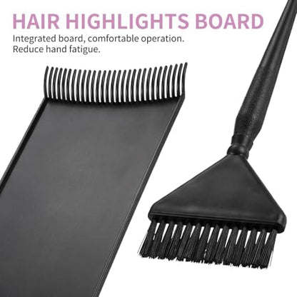 Side profile of hair coloring paddle showing ergonomic design
