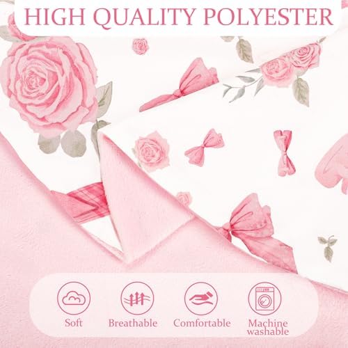 Pink rose nursing pillow cover with hidden zipper detail