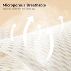 Close up of soft breathable fabric on Snow Bear nursing pads