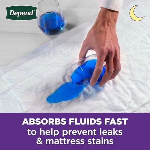 Depend underpad slip resistant backing texture demonstrating furniture grip and stability.