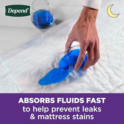 Depend underpad slip resistant backing texture demonstrating furniture grip and stability.