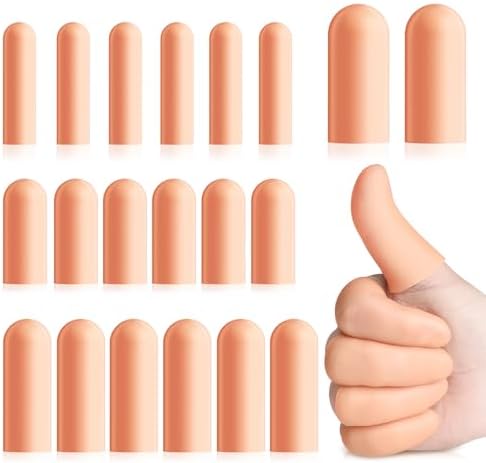 Ghzaocu gel finger protectors front view showing twenty piece silicone caps packaging.