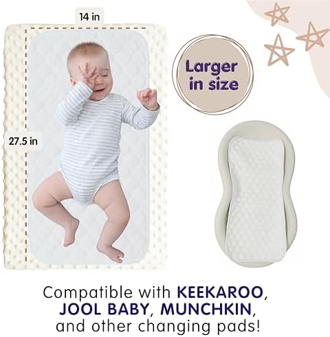 NightClouds Nursery quilted white changing pad liners flat layout