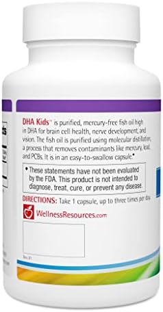 Mercury free molecularly distilled DHA capsules for kids brain health