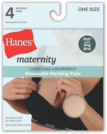 Hanes nursing pads displayed for maternity essentials collection