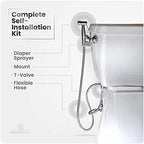 Brass T-valve adapter for toilet bidet installation