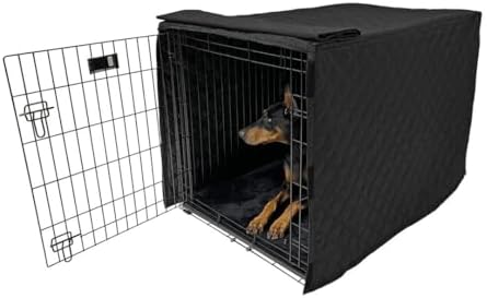Side view of 4Knines 48 inch crate cover showing secure corner fitments