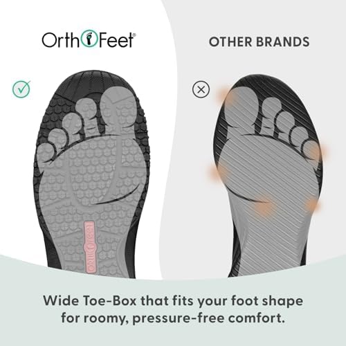 Bottom view of the ergonomic rocker sole designed for flat feet and stability.