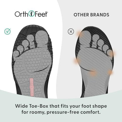 Bottom view of the ergonomic rocker sole designed for flat feet and stability.