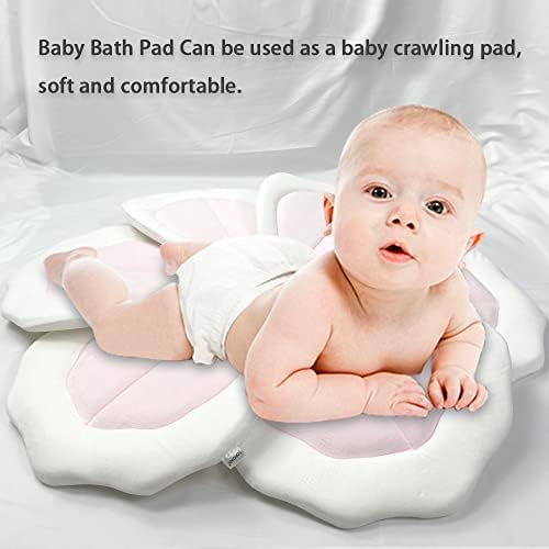 Tofoan bath pad being cleaned to show washable feature