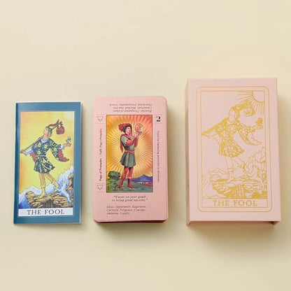 Linsina beginner tarot deck set spread out on a table