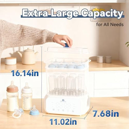 Side profile of MammyBunny 3-in-1 sterilizer and dryer unit