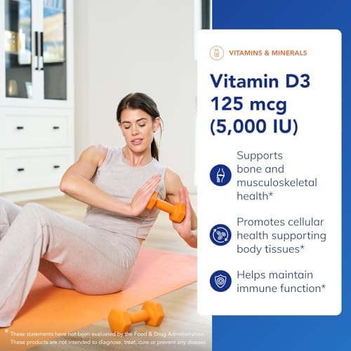 Pure Encapsulations Vitamin D3 125 mcg ingredients and directions panel