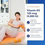 Pure Encapsulations Vitamin D3 125 mcg ingredients and directions panel