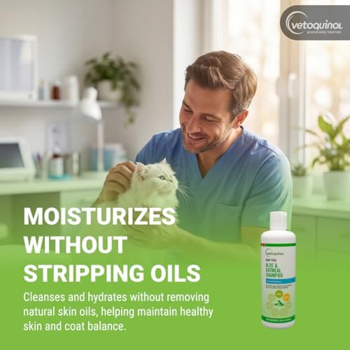 Vetoquinol dog and cat shampoo for dry itchy sensitive skin relief