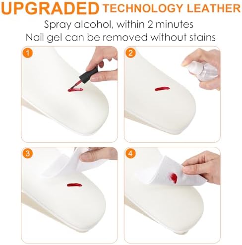Ergonomic manicure cushion showing 10 degree incline angle