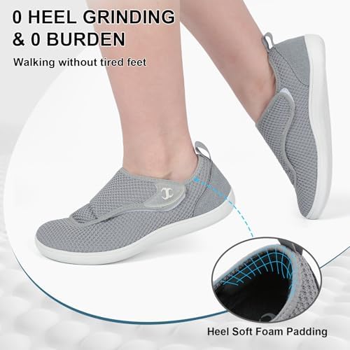 Scurtain breathable mesh elderly footwear shown in a neutral indoor setting.