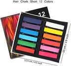 User applying temporary washable hair chalk to hair