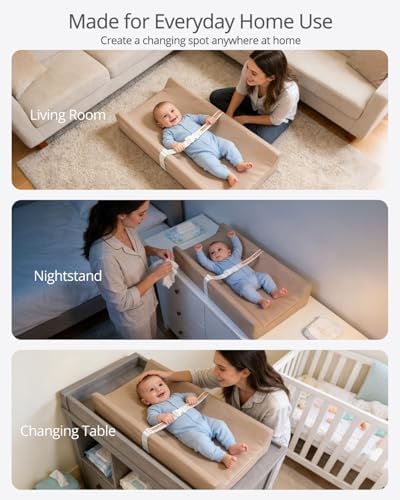 Side angle view showing the thickness of the TAOCI infant changing station.