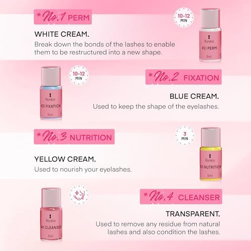Ergonomic application wands and upgraded glue formula from the Ronkie eyelash curling set.