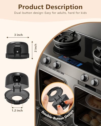 Close up of BBsecure dual button child safety lock mechanism