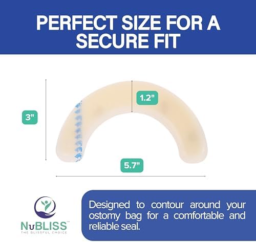 Latex free skin friendly leakproof ostomy tape applied around a pouch flange.