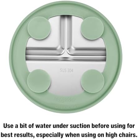 Top view of PandaEar divided baby suction plates and spoons