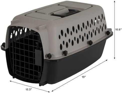 Secure heavy duty travel crate for puppies and kittens