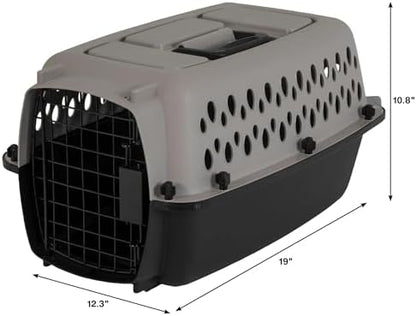 Secure heavy duty travel crate for puppies and kittens