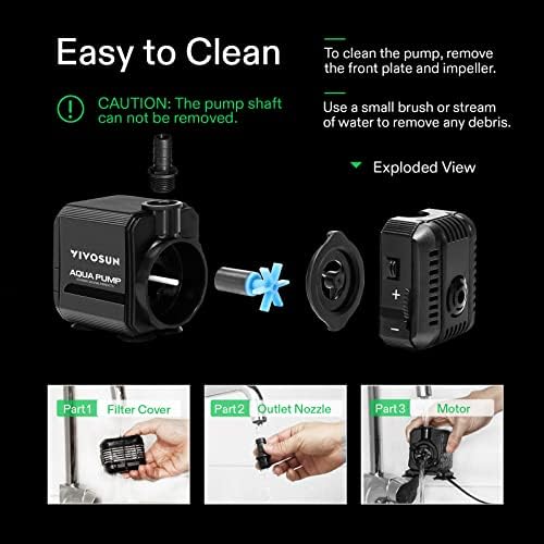 Vivosun electric water device shown inside a small fish tank setup