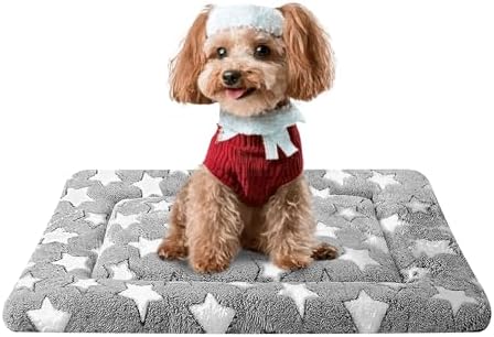 Fogkiss dog crate pad showing the plush warm texture side