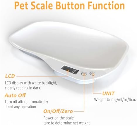 HMRCYTE kitchen food and small pet scale measuring weight in grams and pounds