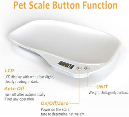 HMRCYTE kitchen food and small pet scale measuring weight in grams and pounds