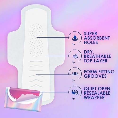 Always FlexFoam sanitary napkins size two 20 count box side view