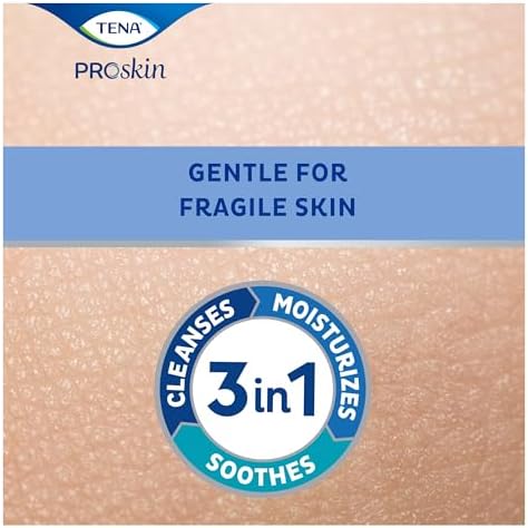 Tena Proskin rinse-free body wash tube packaging