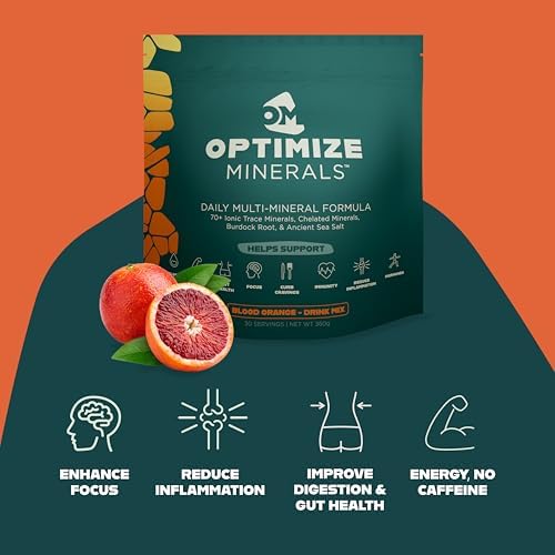 Scoop of Optimize Minerals electrolyte and trace mineral supplement powder