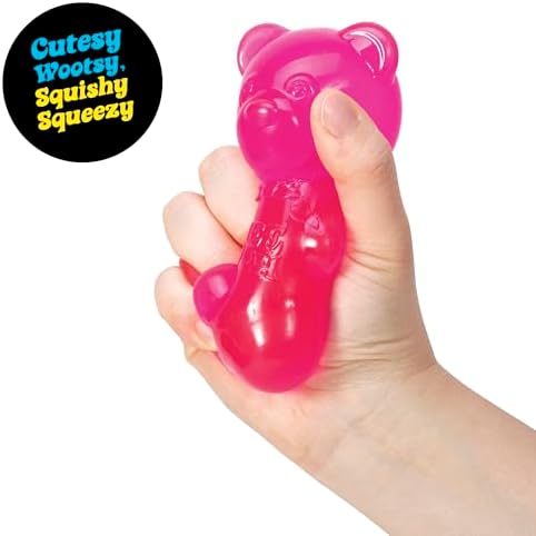 Assorted neon colors of the Schylling NeeDoh Gummy Bear including purple and orange options