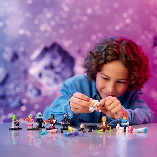 LEGO 71046 individual minifigures including Ice Planet Explorer and Alien Tourist with accessories