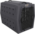 Close up of the secure grid pattern ventilation holes on a premium imported pet kennel.