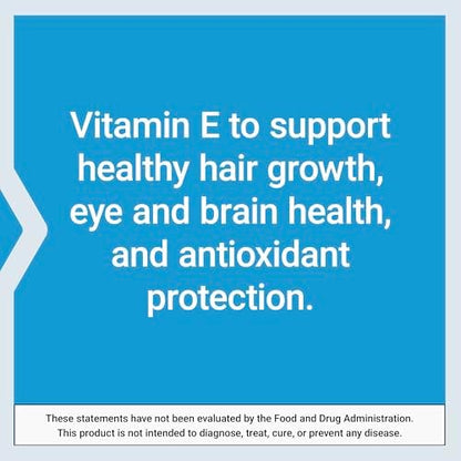 Life Extension gluten free non GMO vitamin E softgels for hair health